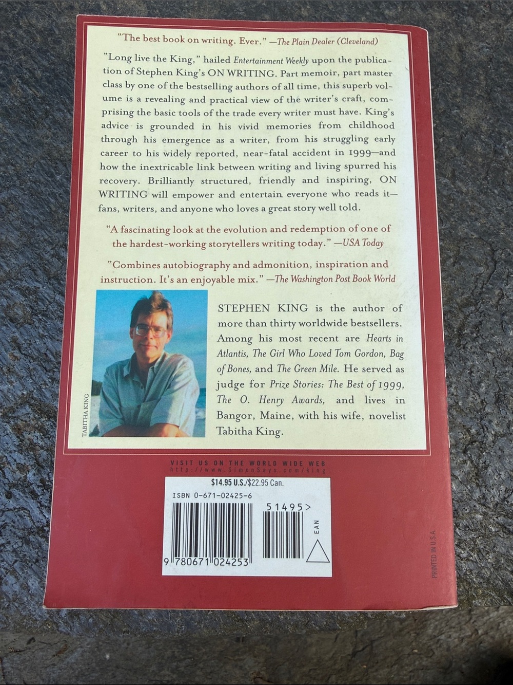 Stephen King "On Writing" Paperback Book - Picture 2 of 6
